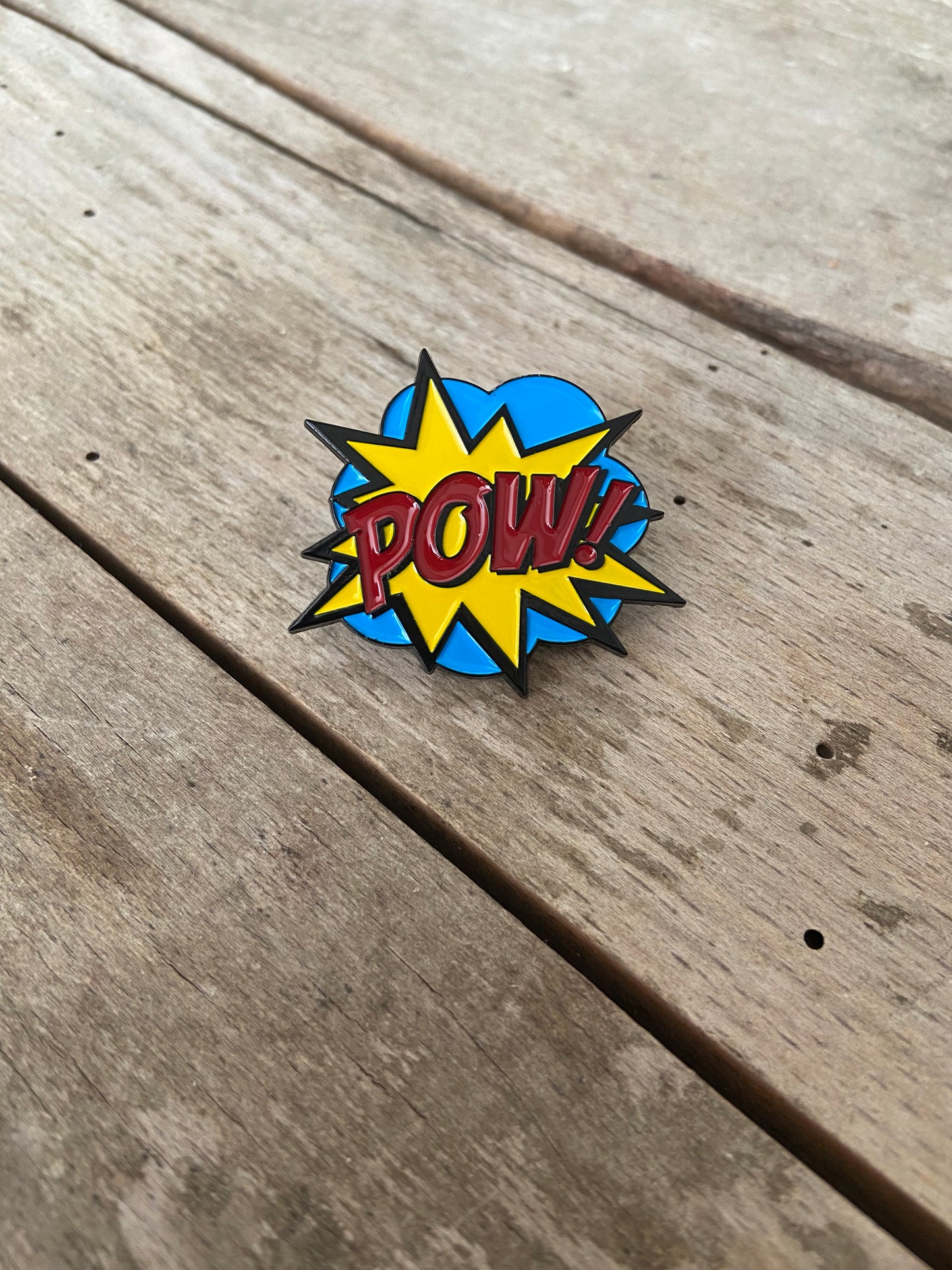 Cartoon POW! pin