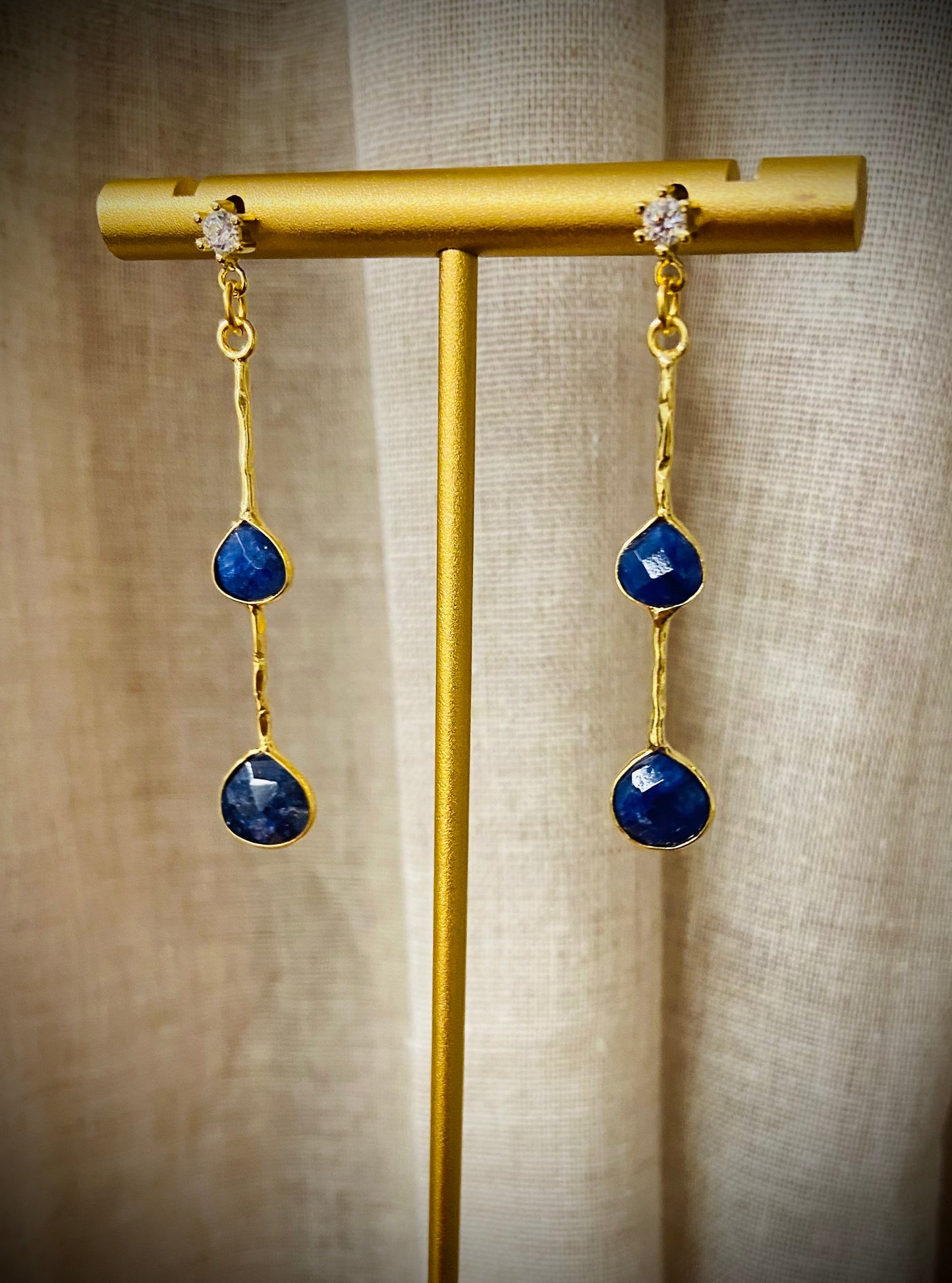 Dråber safir singlepiece