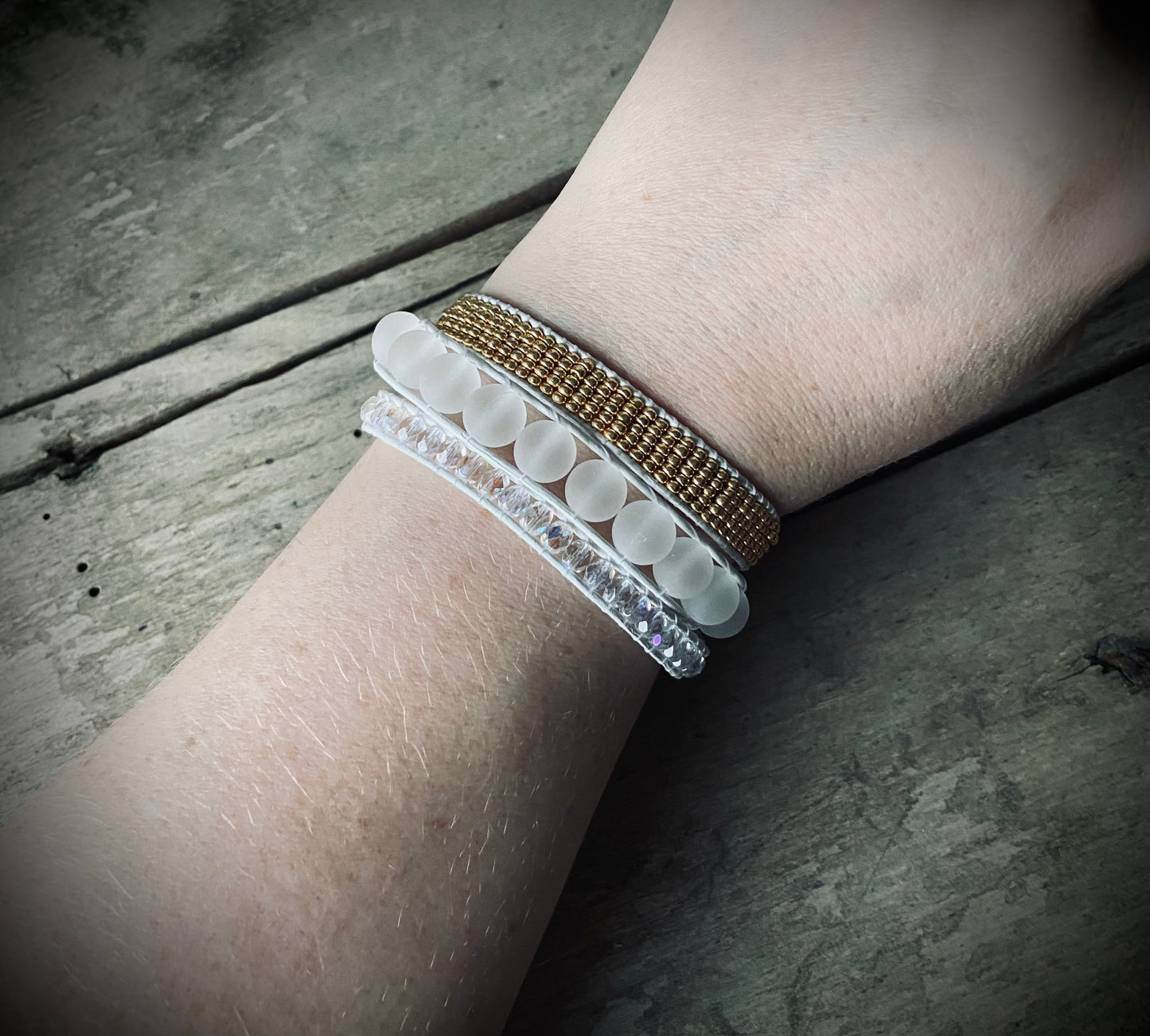 White wrap-around