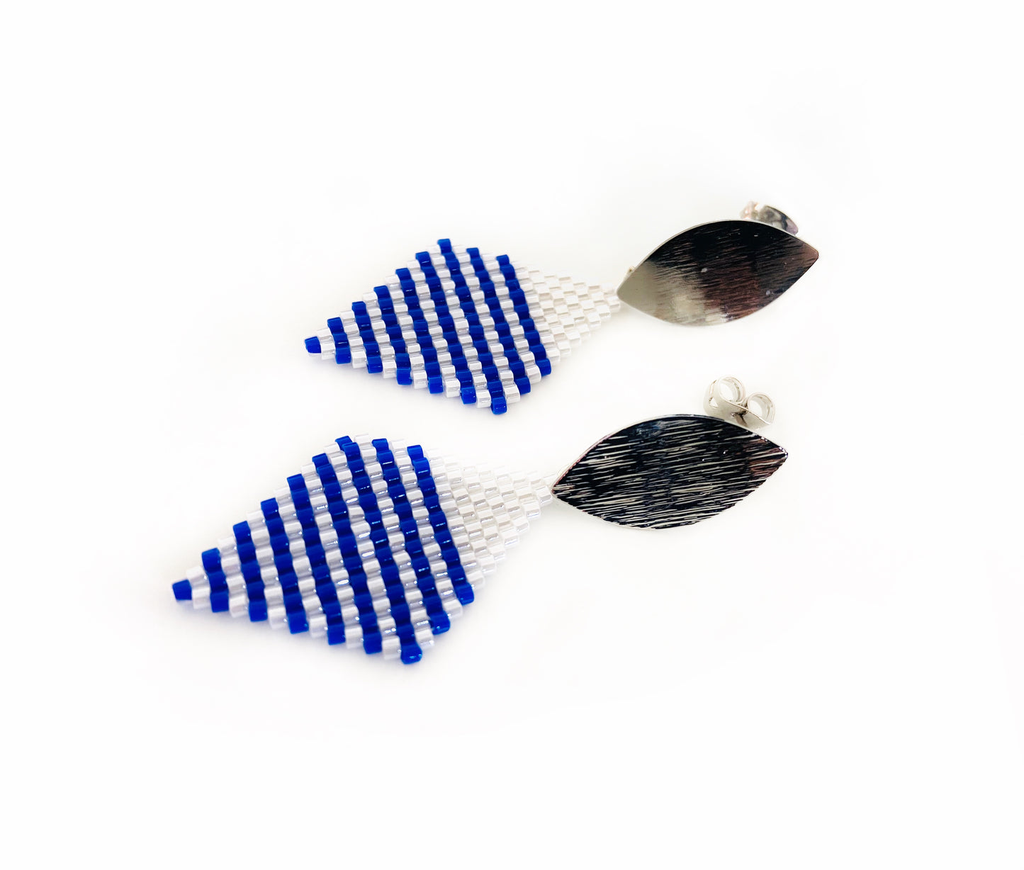 Håndsyede øreringe - Sea