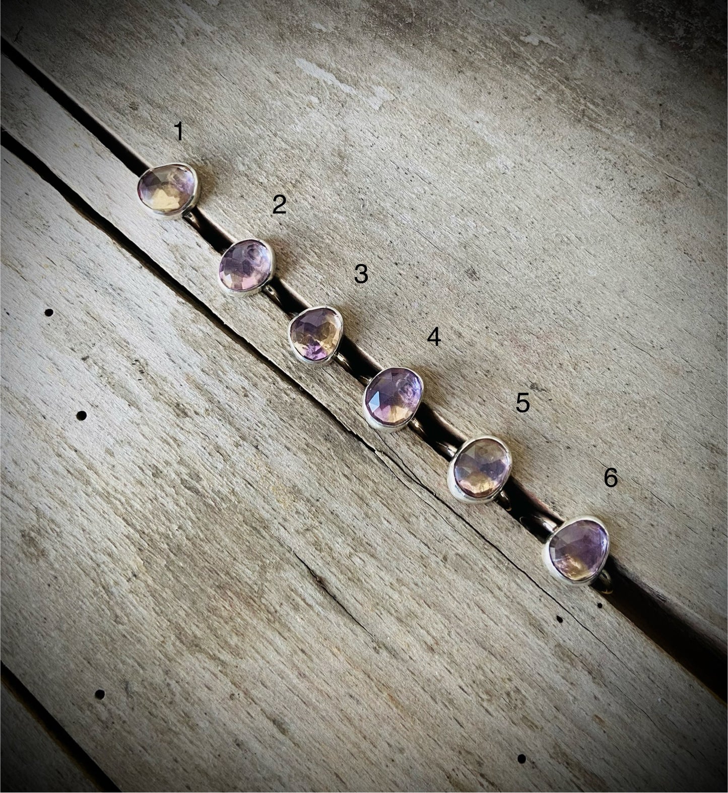 Ametrin ring (flere str)