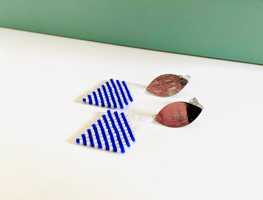 Håndsyede øreringe - Sea